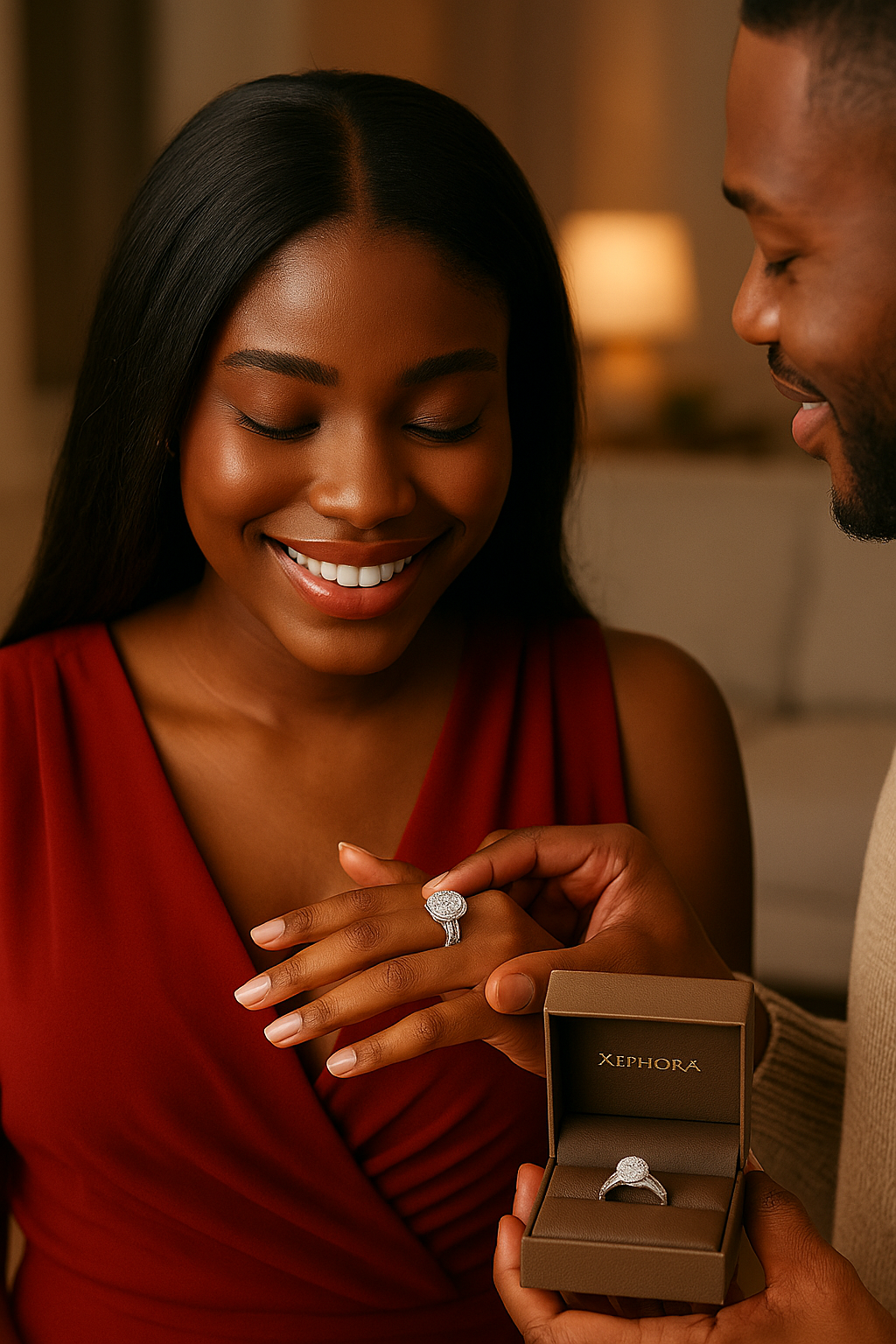 Silver Zircon Engagement Ring