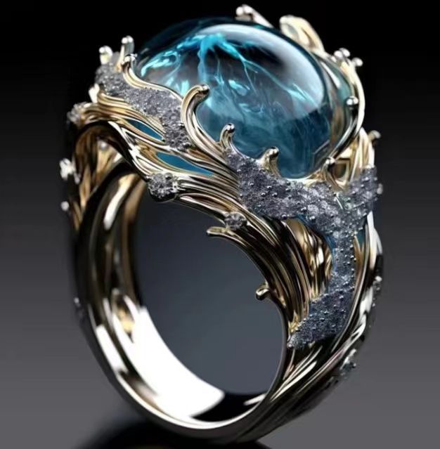 Resin Diamond Adjustable Ring