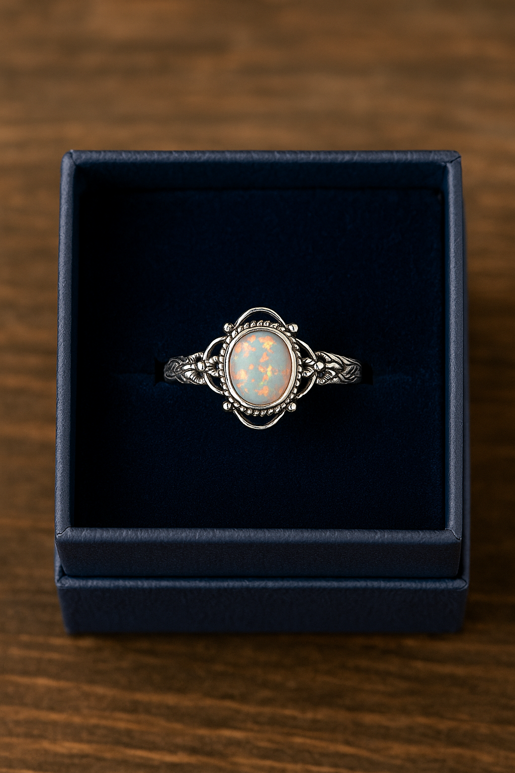 Moonstone Resin Fashion Ring