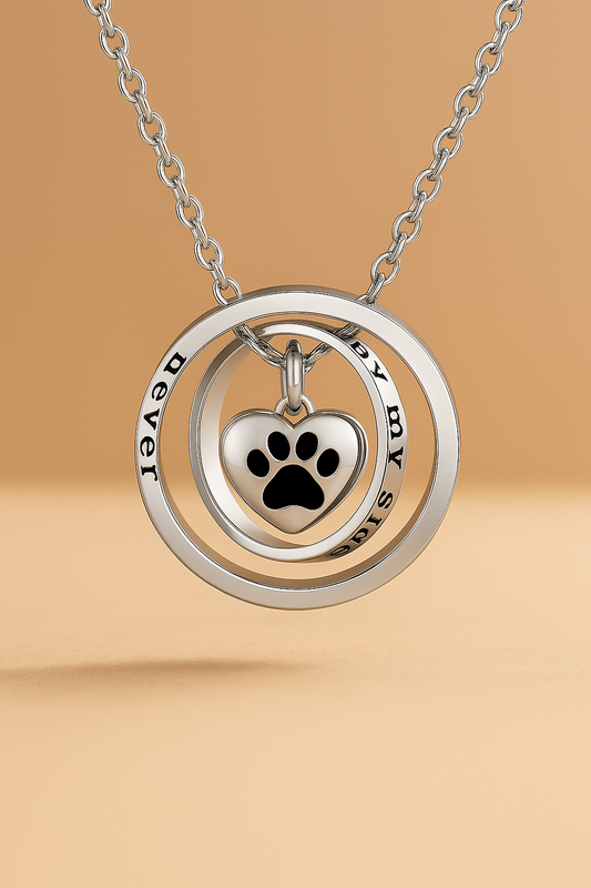 Black Paw Print Necklace