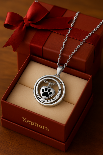 Black Paw Print Necklace