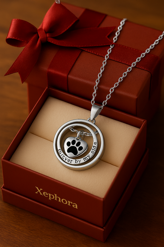 Black Paw Print Necklace