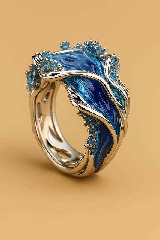 Resin Diamond Adjustable Ring