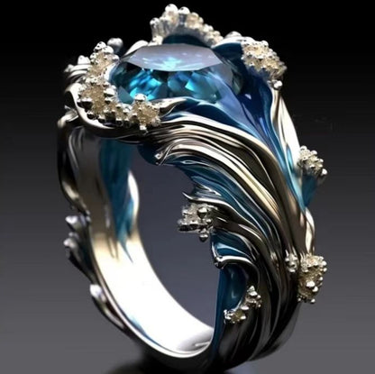 Resin Diamond Adjustable Ring