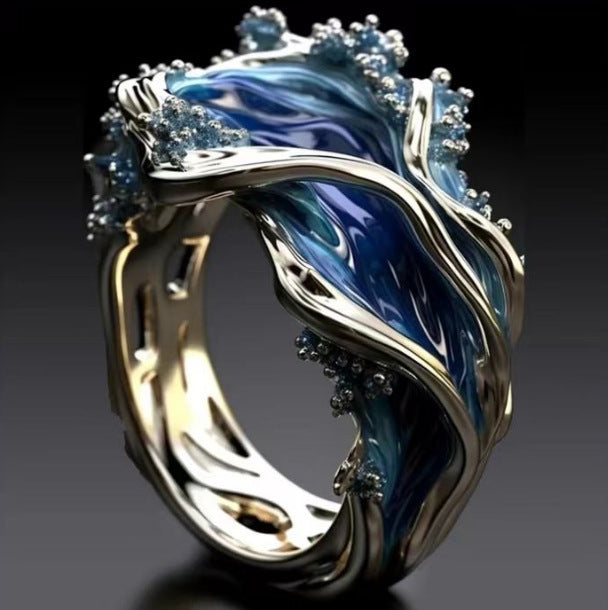 Resin Diamond Adjustable Ring